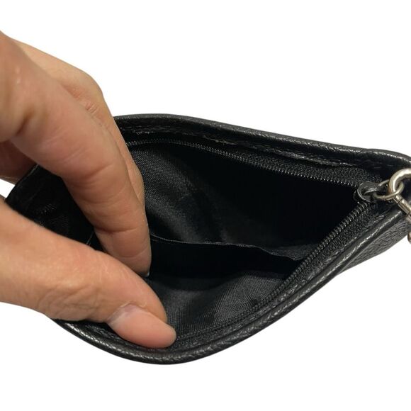 Kenneth Cole Reaction Black Leather Wristlet - Picture 4 of 5